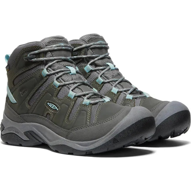 Keen Women&#39;s Circadia Waterproof Hiking Boot Steel Grey Cloud Blue 1026763