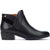 Lateral side of Women's Pikolinos Daroca Ankle Boot in black leather