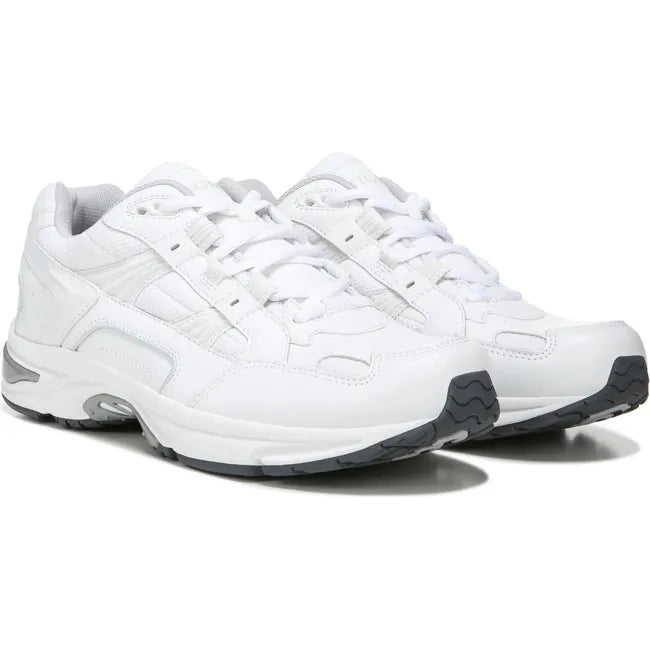 Pair of Women's Vionic Walker Walking Shoe in all white leather