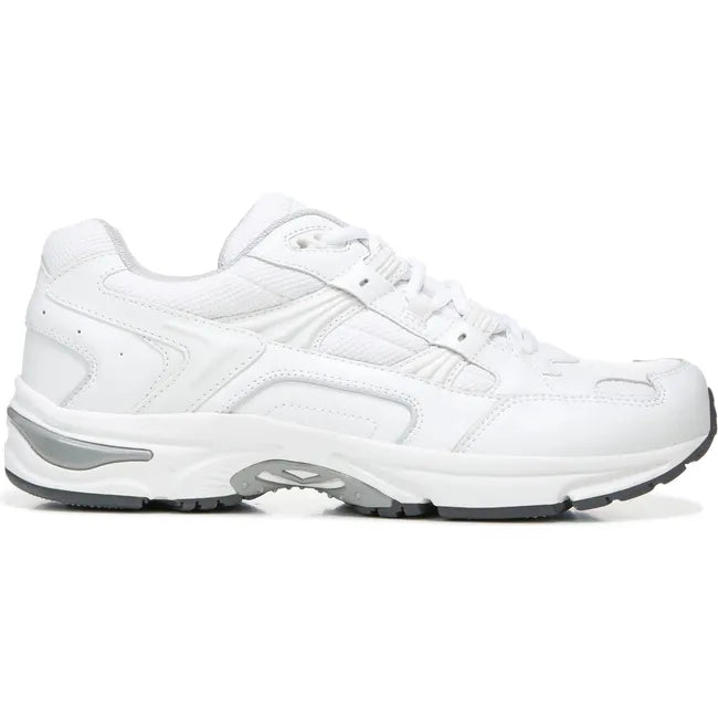 Lateral side of Women's Vionic Walker Walking Shoe in all white leather
