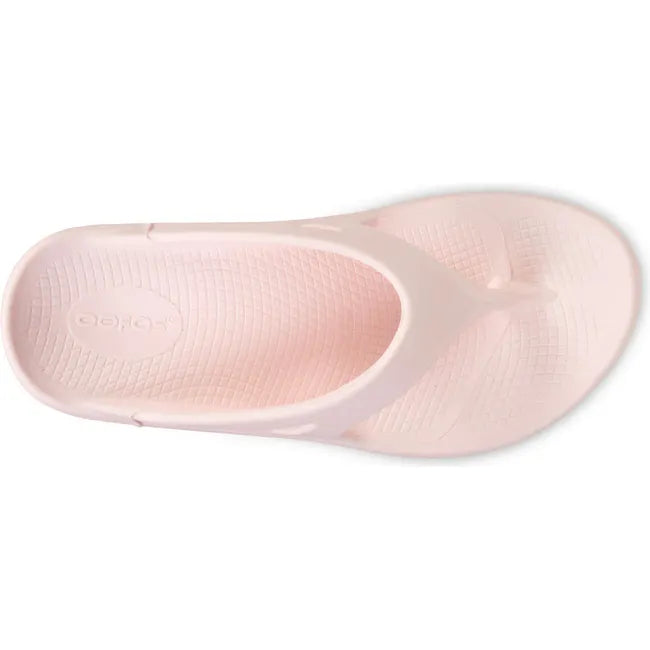 Upper of Unisex OOfos OOriginal Sandal in Blush Pink