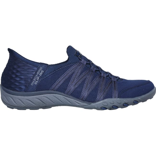 Skechers Women's Breathe Easy Slip On Shoe Navy 100593-NVY