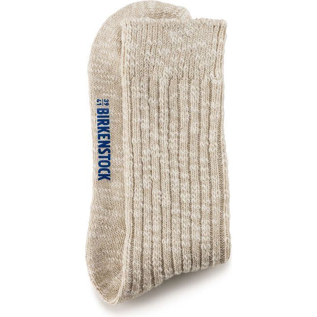 Birkenstock Women's Cotton Slub Sock Beige/White 1008033