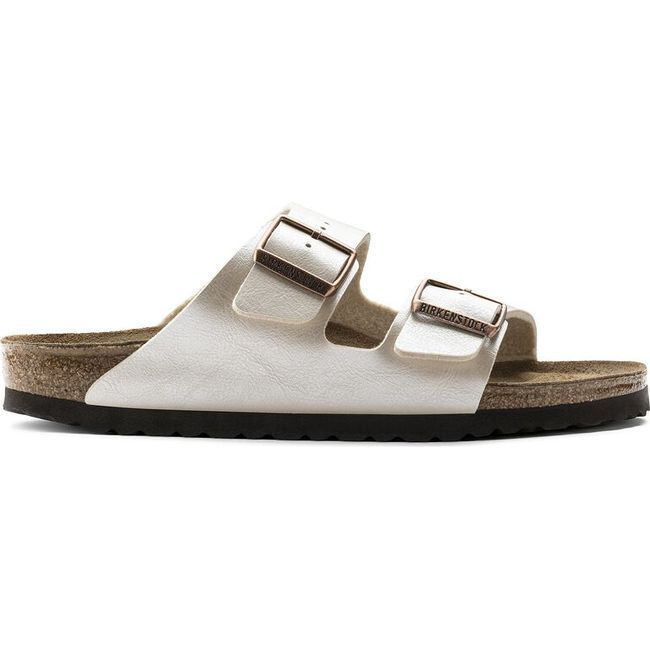Birkenstock Women&#39;s Arizona Graceful Pearl White Narrow Sandal 1009921