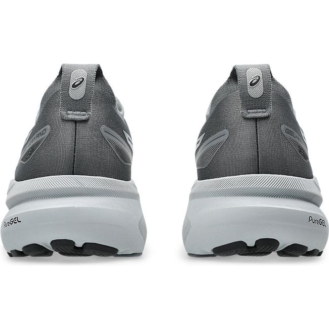 Heels of Men's Asics Gel-Kayano 31 Running Shoes in steel grey with cushioned outsole