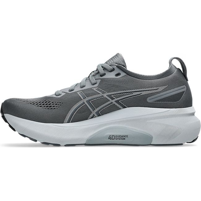 Medial side of Mens Asics Gel-Kayano 31 Running Shoe in steel grey with overpronation stability post