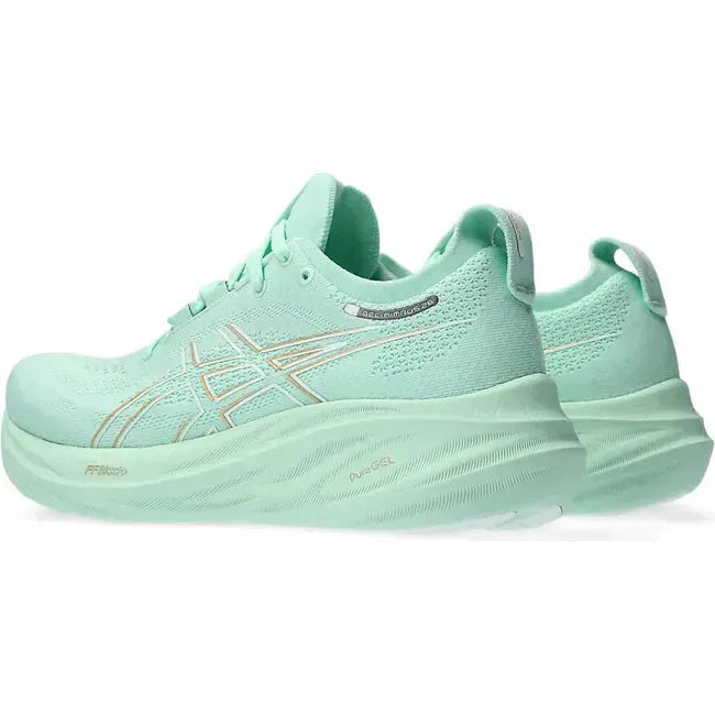 ASICS Women's Gel-Nimbus 26 Running Shoe Mint Tint/Pale Mint 1012B601-300