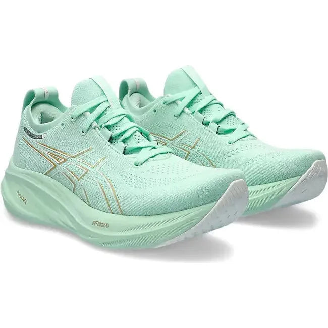 ASICS Women's Gel-Nimbus 26 Running Shoe Mint Tint/Pale Mint 1012B601-300