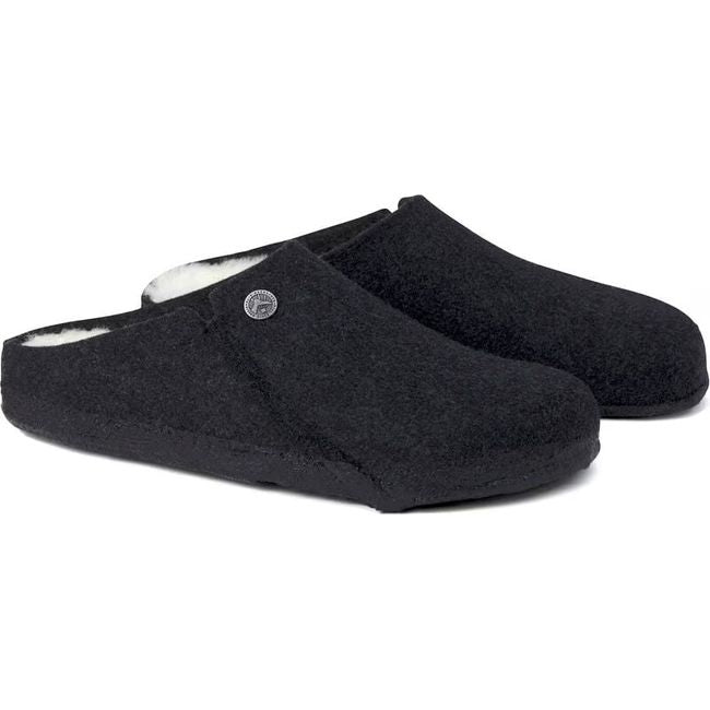 Pair of Birkenstock Women&#39;s Zermatt Shearling Slippers in Anthracite