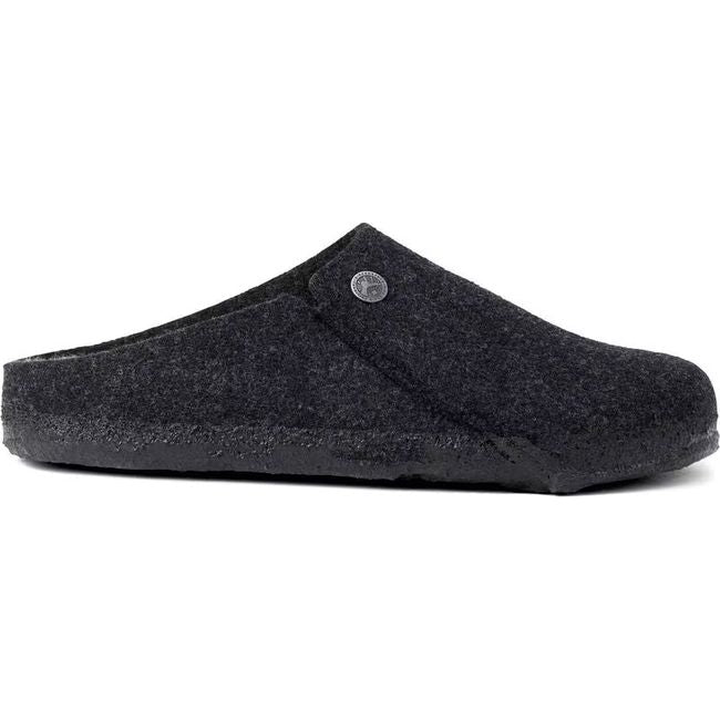 Lateral side of Birkenstock Women's Zermatt Shearling Slipper in Anthracite