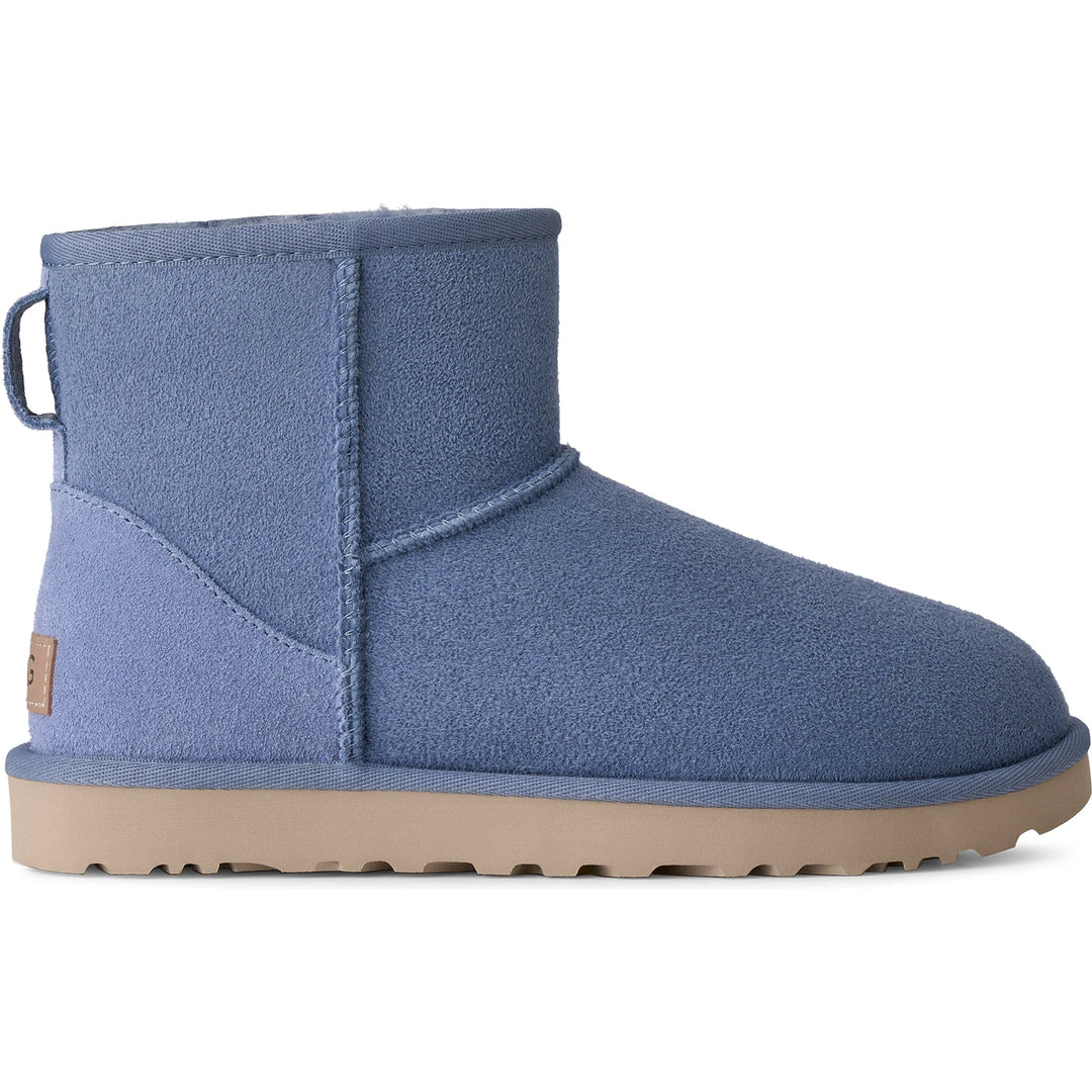Side of UGG Women's Classic Mini II Boot in Stormy Blue