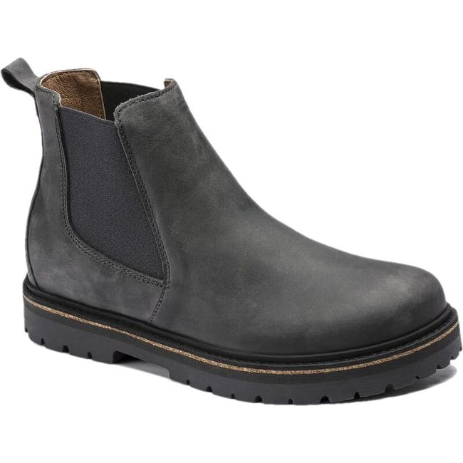 Front angled view of Birkenstock Unisex Stalon Boot in Graphite grey
