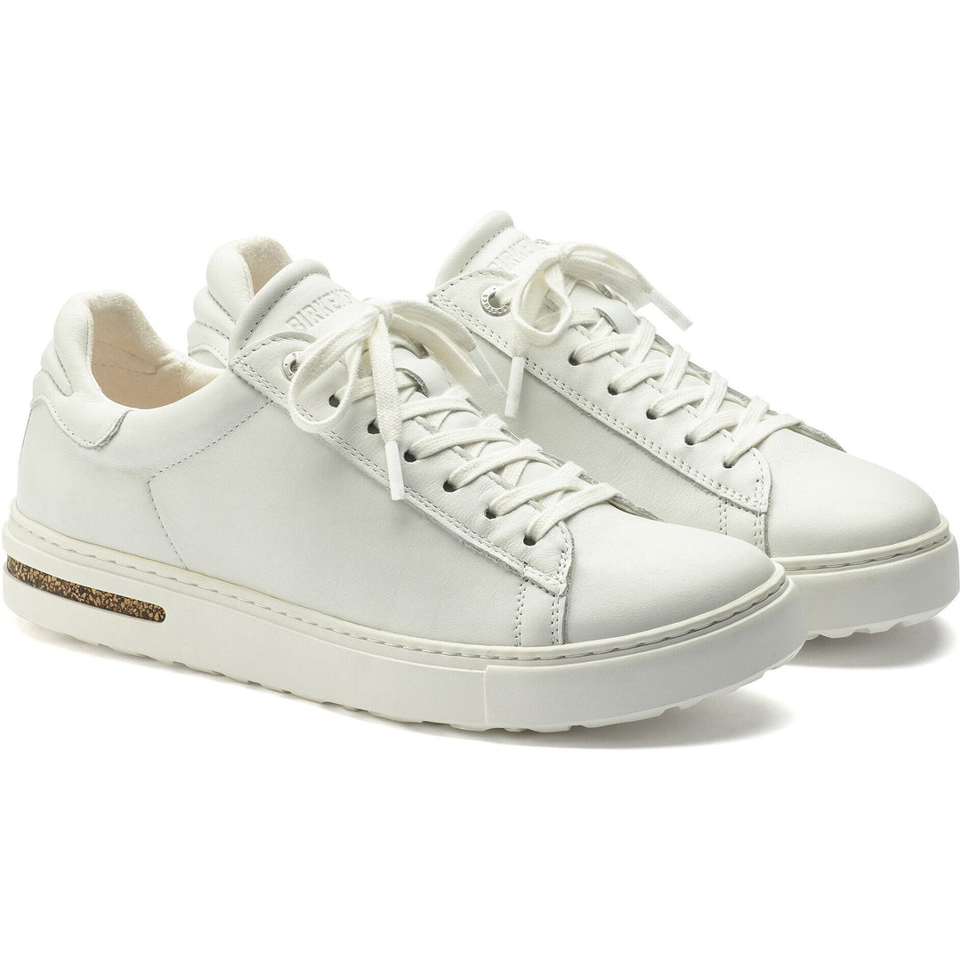 Birkenstock Unisex Bend Low Leather Sneaker in White - pair view