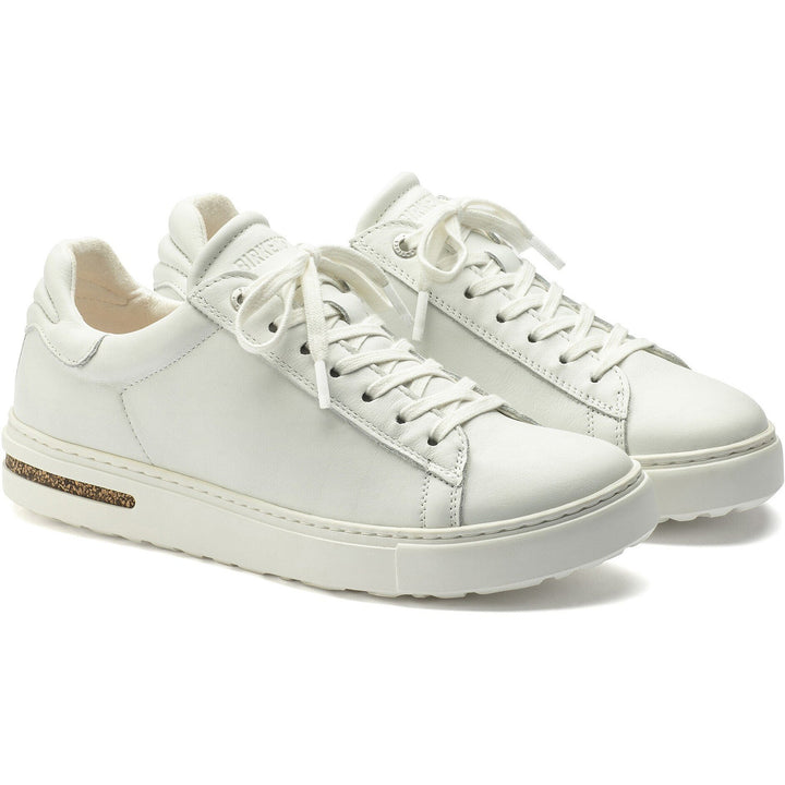 Birkenstock Unisex Bend Low Leather Sneaker in White - pair view