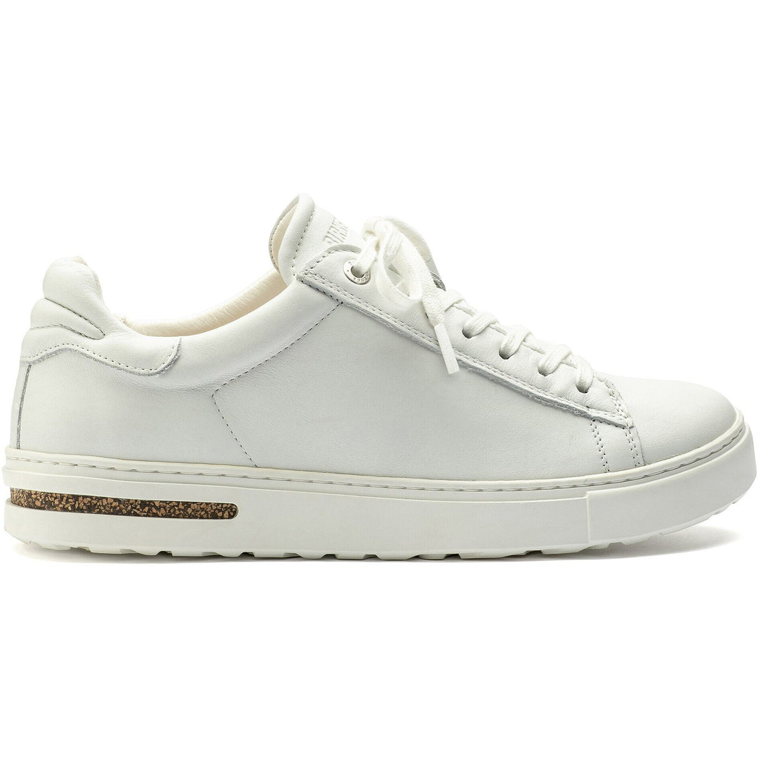 Birkenstock Unisex Bend Low Leather Sneaker in White - side view