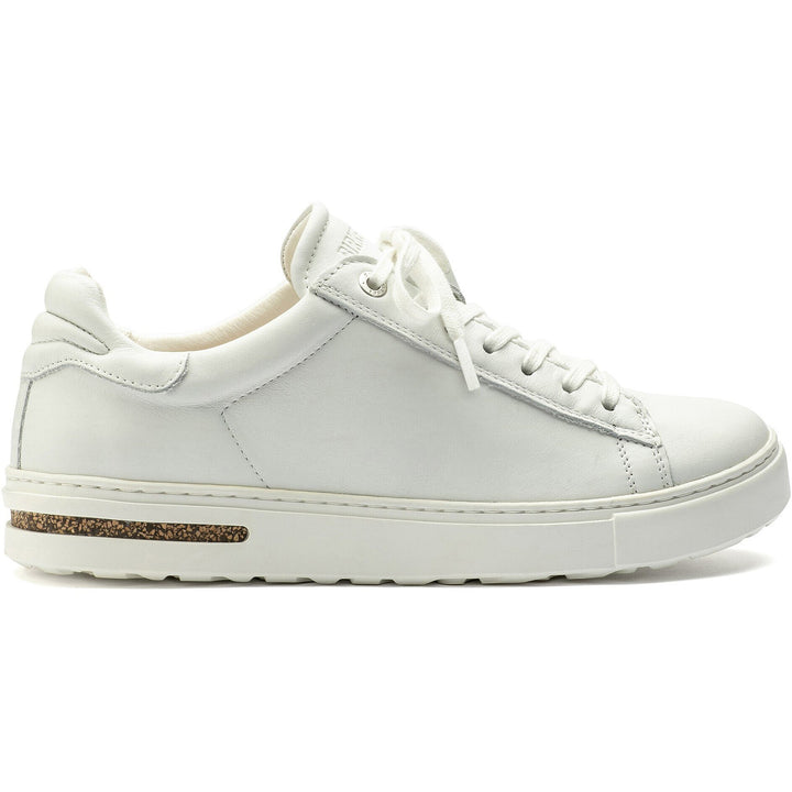 Birkenstock Unisex Bend Low Leather Sneaker in White - side view
