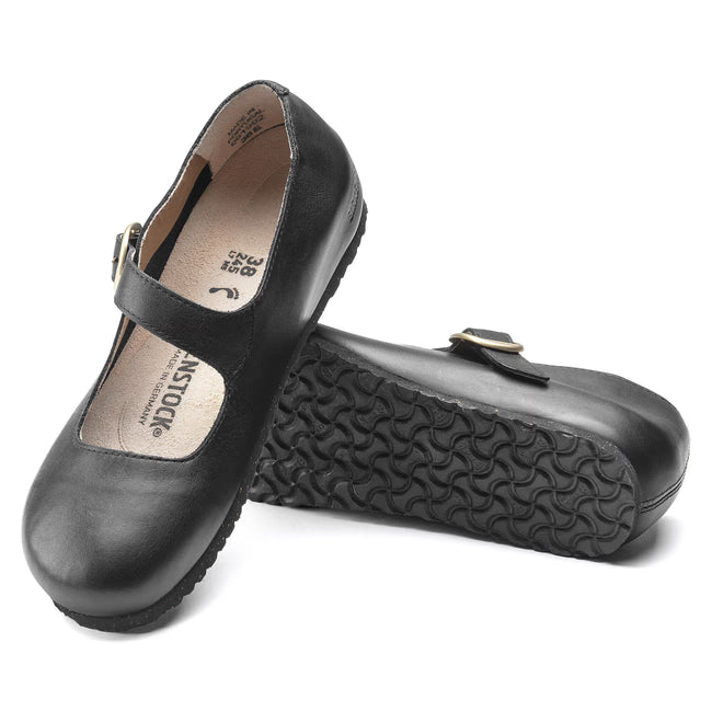 Birkenstock Tracy flat outsole view showing EVA cork blend sole and heel construction