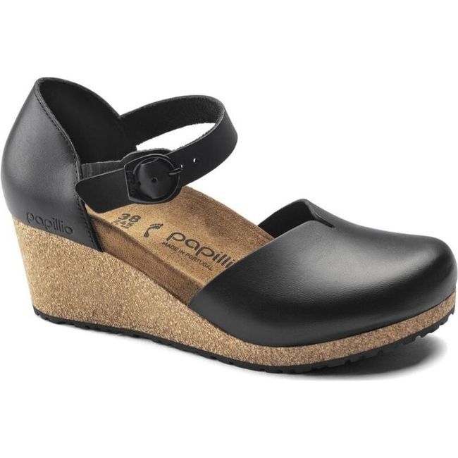Papillio By Birkenstock Women&#39;s Mary Closed Toe Wedge Heel Black 1018523