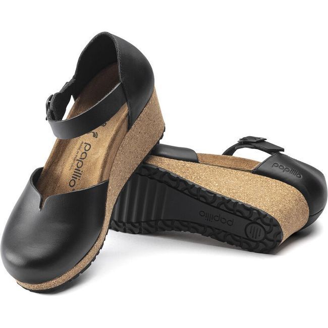 Papillio By Birkenstock Women&#39;s Mary Closed Toe Wedge Heel Black 1018523
