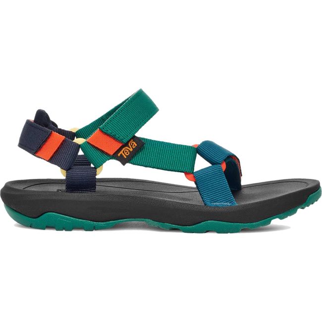 Lateral side of Kids Teva Hurricane XLT 2 Sandal in Blue Coral Multi