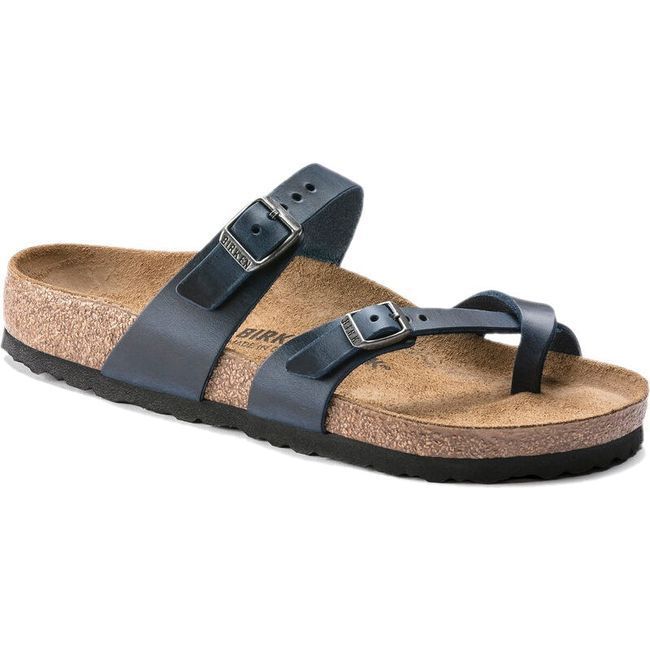 Birkenstock Women's Mayari Oiled Leather Blue Sandal 1019658