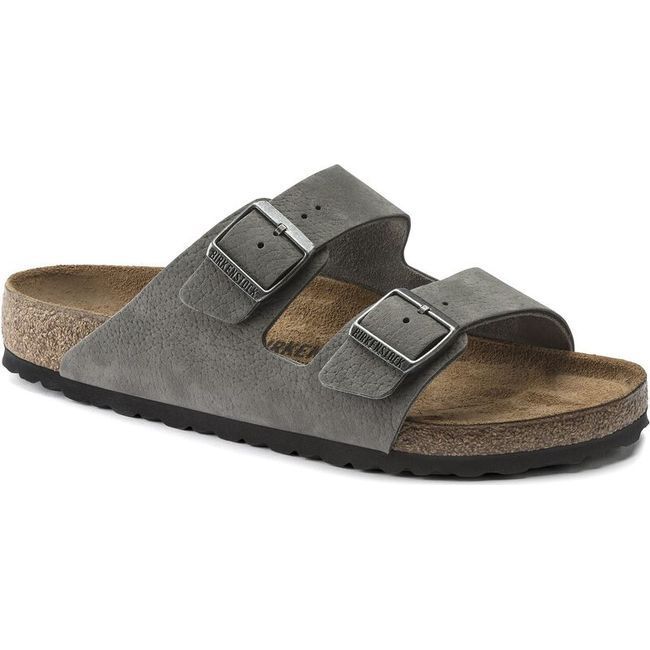 Birkenstock Women's Arizona Desert Buck Whale Gray Sandal 1020752