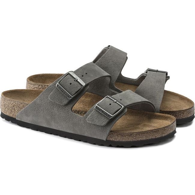 Birkenstock Women's Arizona Desert Buck Whale Gray Sandal 1020752