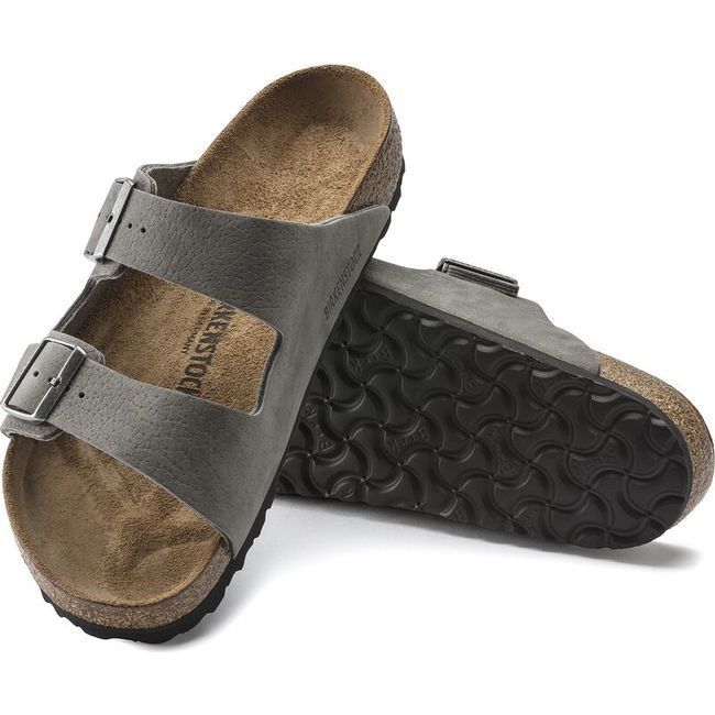 Birkenstock Women's Arizona Desert Buck Whale Gray Sandal 1020752