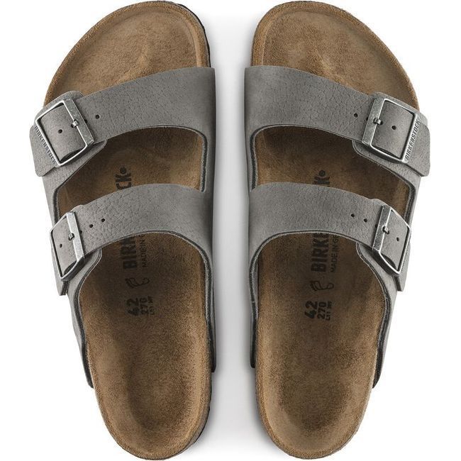Birkenstock Women's Arizona Desert Buck Whale Gray Sandal 1020752