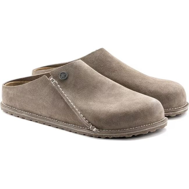 Pair of Birkenstock Men's Zermatt Premium Clogs in Gray Taupe