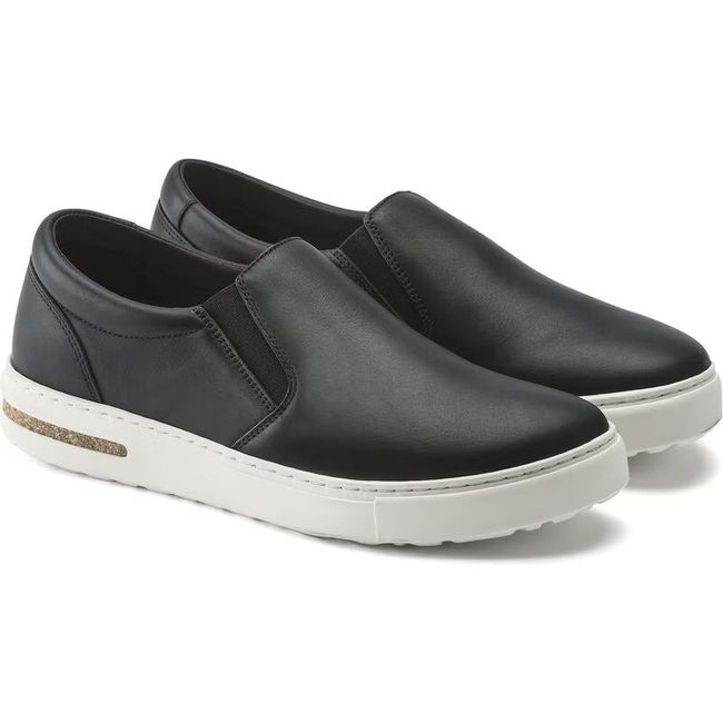 Pair of Birkenstock Unisex Oswego slip on Shoes in black leather