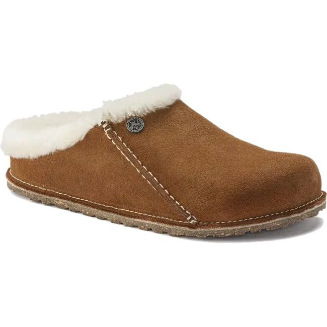 Women&#39;s brown suede Birkenstock Zermatt Premium Shearling Wool Slipper