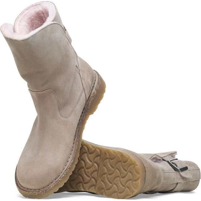 Birkenstock Women&#39;s Uppsala Shearling Gray Taupe Boot 1023742