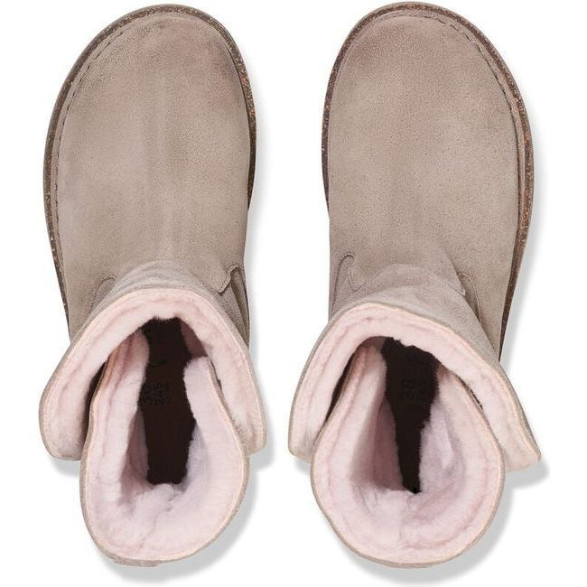 Birkenstock Women&#39;s Uppsala Shearling Gray Taupe Boot 1023742