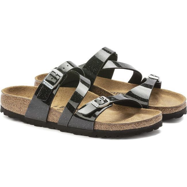 Birkenstock Women&#39;s Salina Birko-Flor Magic Galaxy Black Narrow Sandal 1023937