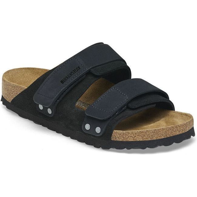 All black birkenstocks men's fashion