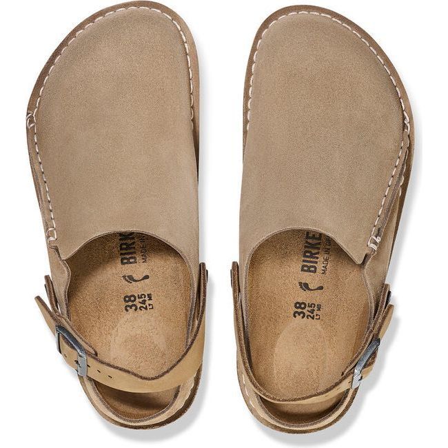 Birkenstock Women's Lutry Gray Taupe Narrow Clog 1025297