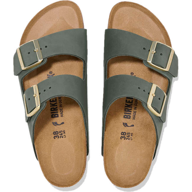 Birkenstock Women's Arizona Nubuck Thyme Narrow Sandal 1025772