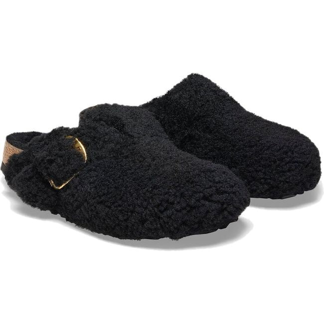 Birkenstock Women's Boston Big Buckle Shearling Clog TEDDY BLACK SHEARLING 1025930