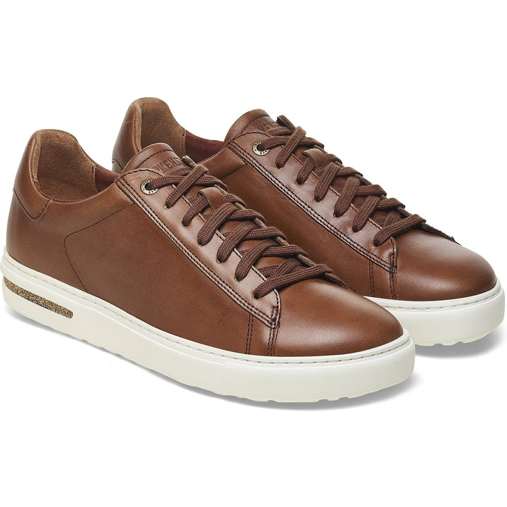 Pair of Birkenstock Unisex Bend Low Leather Sneakers in Cognac