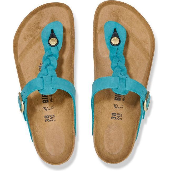 Birkenstock Women's Gizeh Braid Oiled Leather Biscay Bay Sandal 1026324