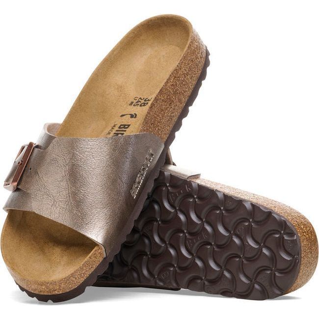 Birkenstock Women's Catalina Birko-Flor Graceful Taupe Narrow Sandal 1026622