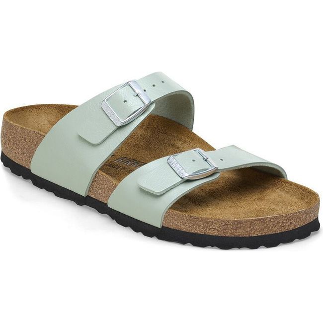 Birkenstock Women&#39;s Sydney Birko-Flor Graceful Surf Green Sandal 1026554