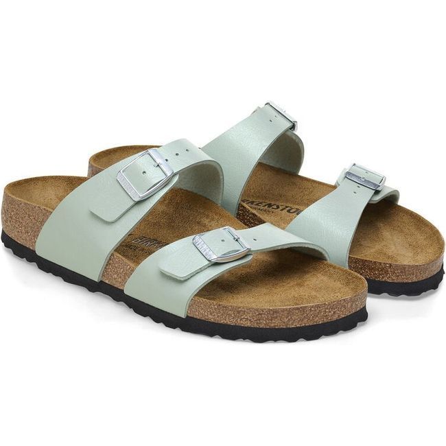 Birkenstock Women&#39;s Sydney Birko-Flor Graceful Surf Green Sandal 1026554