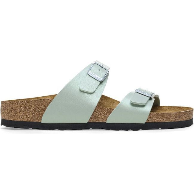 Birkenstock Women&#39;s Sydney Birko-Flor Graceful Surf Green Sandal 1026554