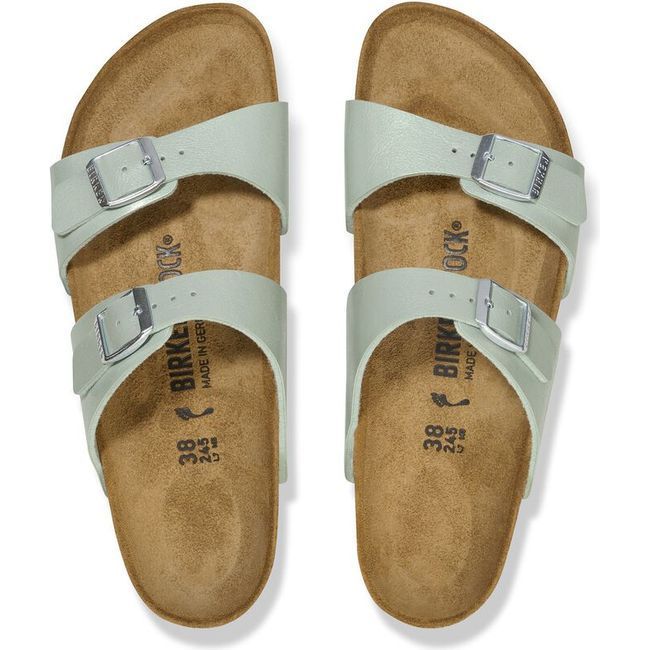 Birkenstock Women&#39;s Sydney Birko-Flor Graceful Surf Green Sandal 1026554