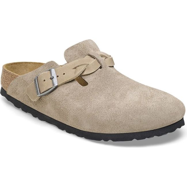 Birkenstock Women's Boston Braid Taupe Narrow Clog 1026694