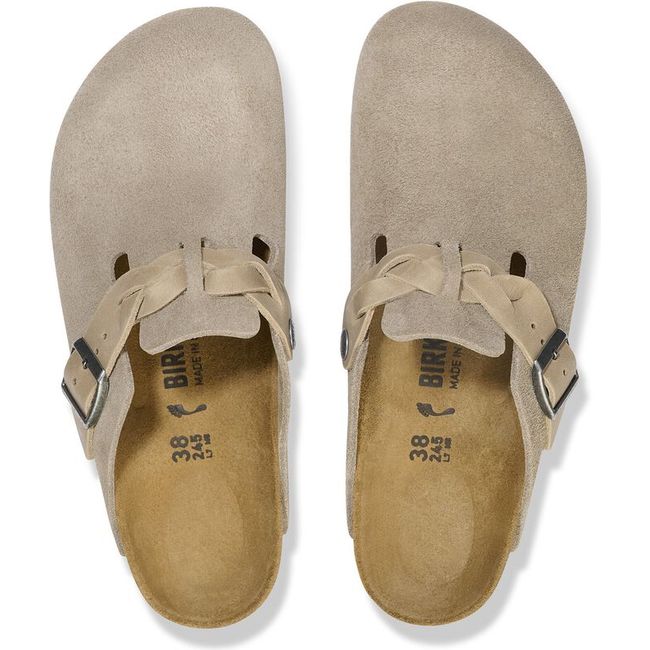 Birkenstock Women's Boston Braid Taupe Narrow Clog 1026694