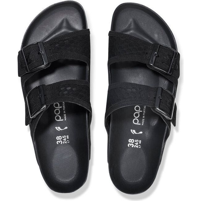 Birkenstock Women's Arizona Platform Black Mesh Narrow Sandal 1026876