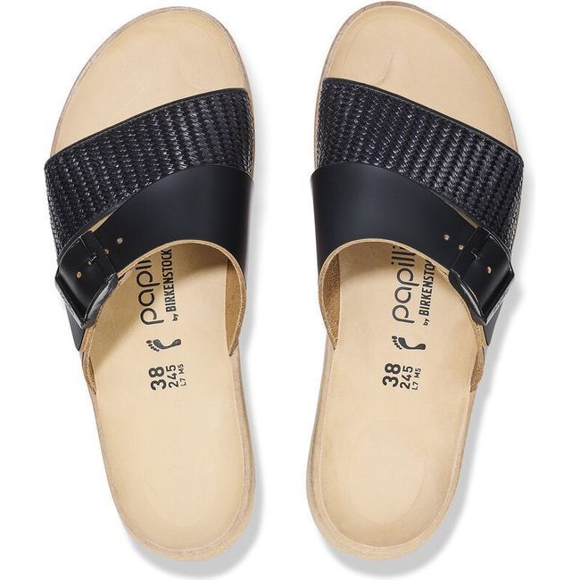 Papillio by Birkenstock Women&#39;s Almina Black Narrow Sandal 1026889